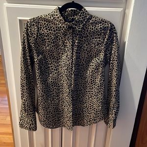 NWT J. Crew leopard button-down shirt